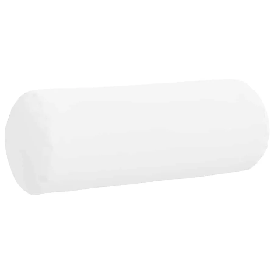 Coussins d'accent 2 pcs Blanc Ø 25 x 70 cm tissu - 5