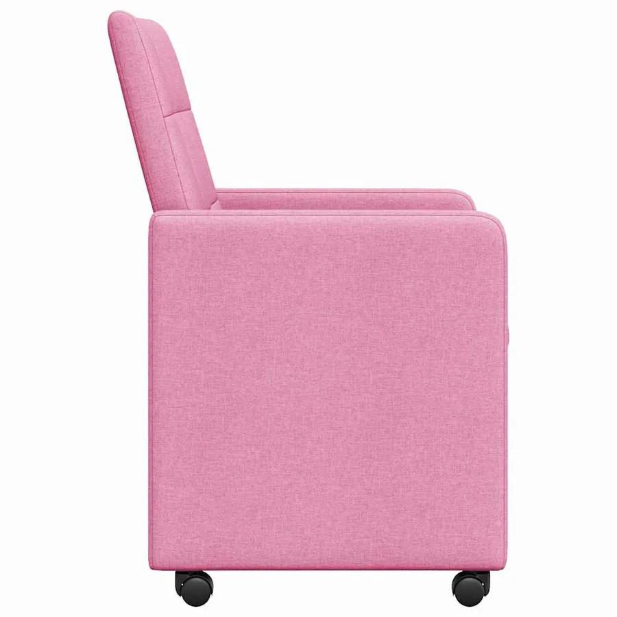 Chaises de Salle à Manger avec Roues 2 pcs Rose 58 x 65 x 94 cm - 5