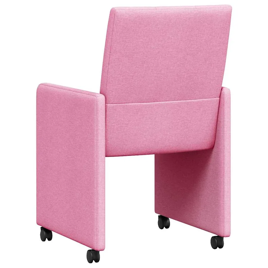 Chaises de Salle à Manger avec Roues 2 pcs Rose 58 x 65 x 94 cm - 6