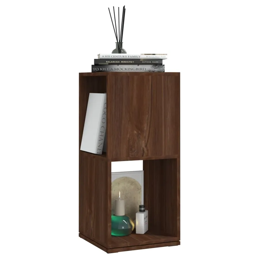 Armoire rotative Chêne marron 34,5x34,5x75,5 cm bois ingénierie - 3