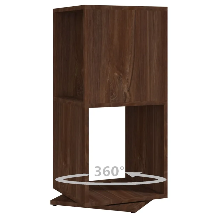 Armoire rotative Chêne marron 34,5x34,5x75,5 cm bois ingénierie - 6