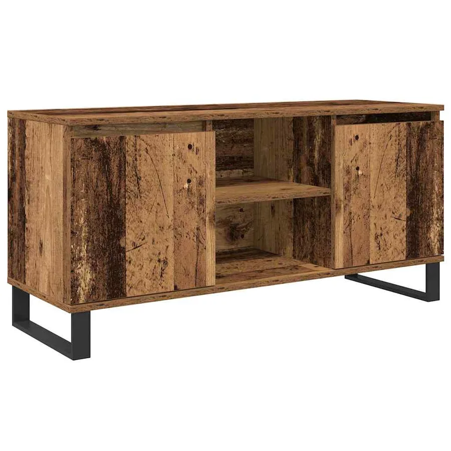 Meuble TV Bois Ancien 104 x 35 x 50 cm Bois d'ingénierie - 2