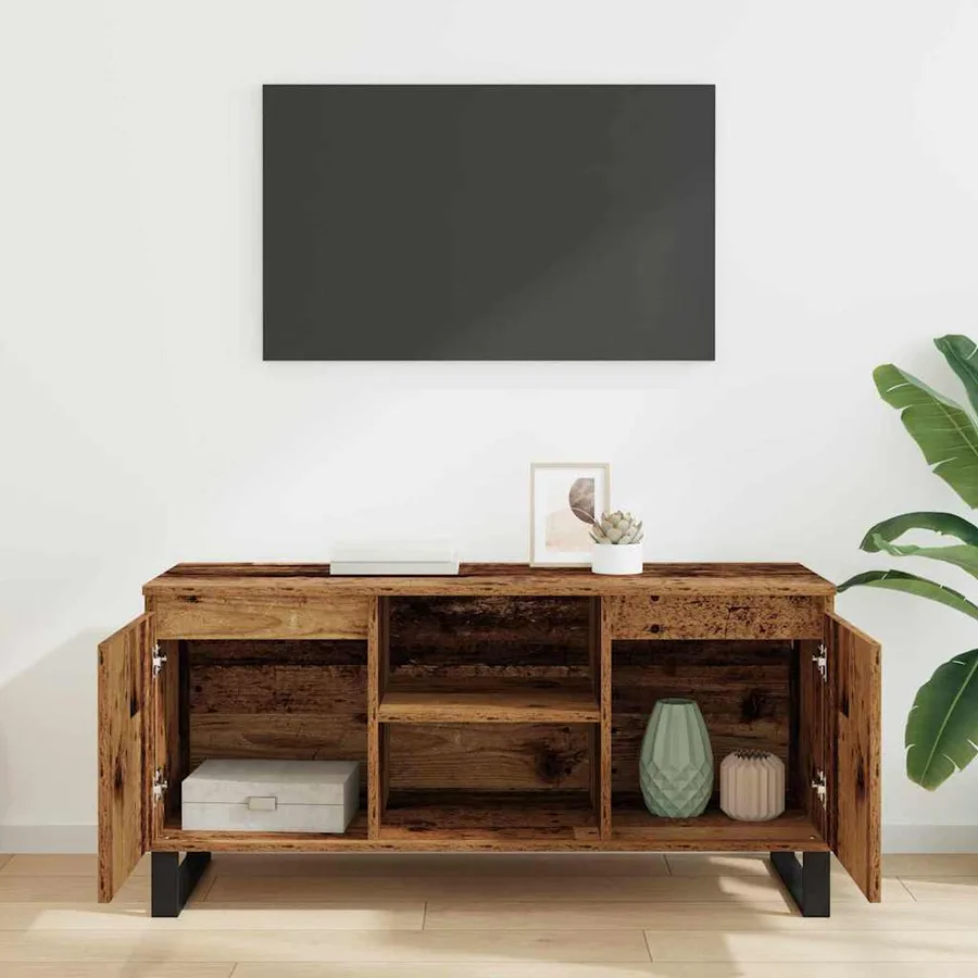 Meuble TV Bois Ancien 104 x 35 x 50 cm Bois d'ingénierie - 4