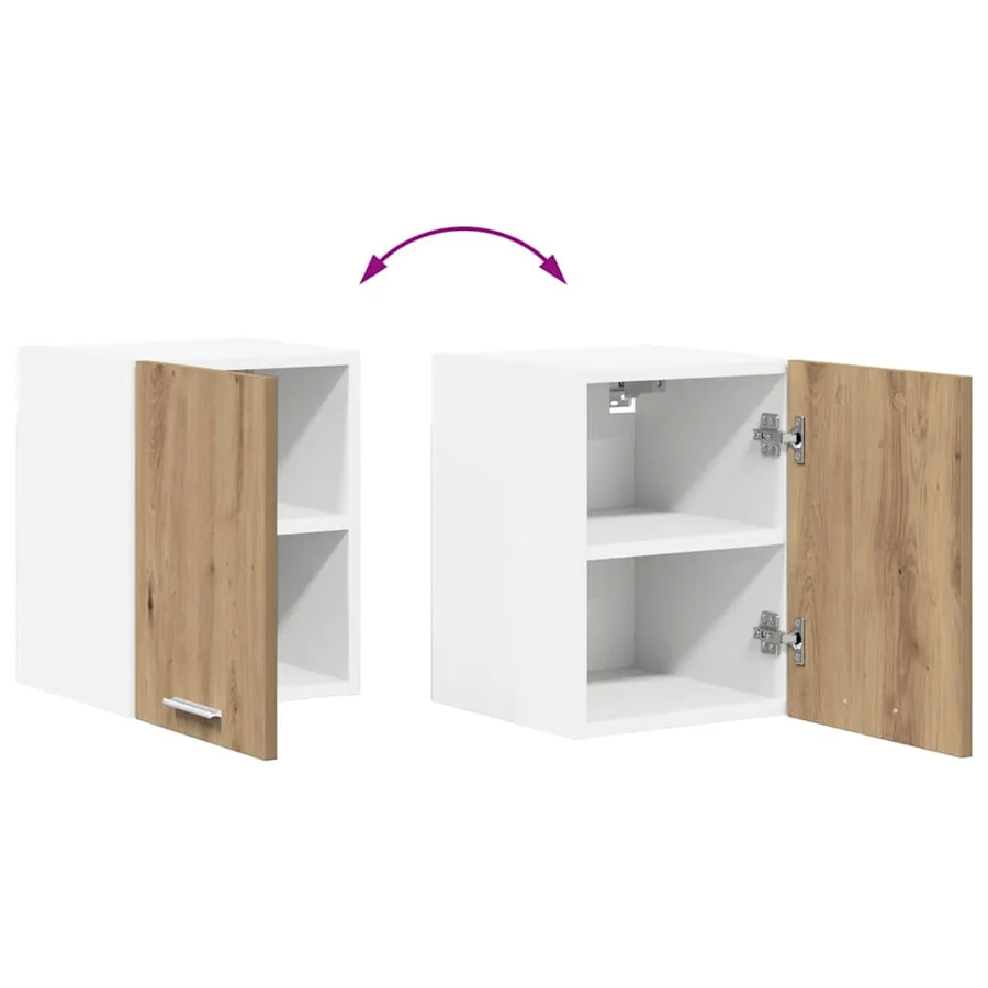Armoire suspendue 2 pcs Chêne Artisan et Blanc 30 x 31 x 40 cm - 11