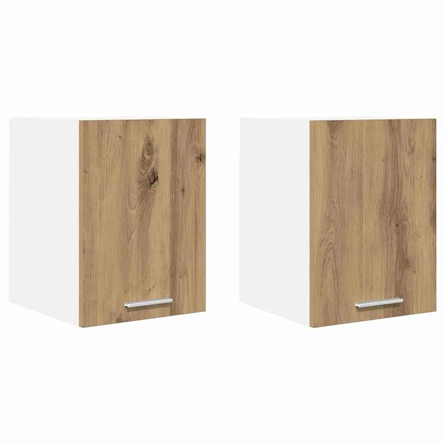 Armoire suspendue 2 pcs Chêne Artisan et Blanc 30 x 31 x 40 cm - 2
