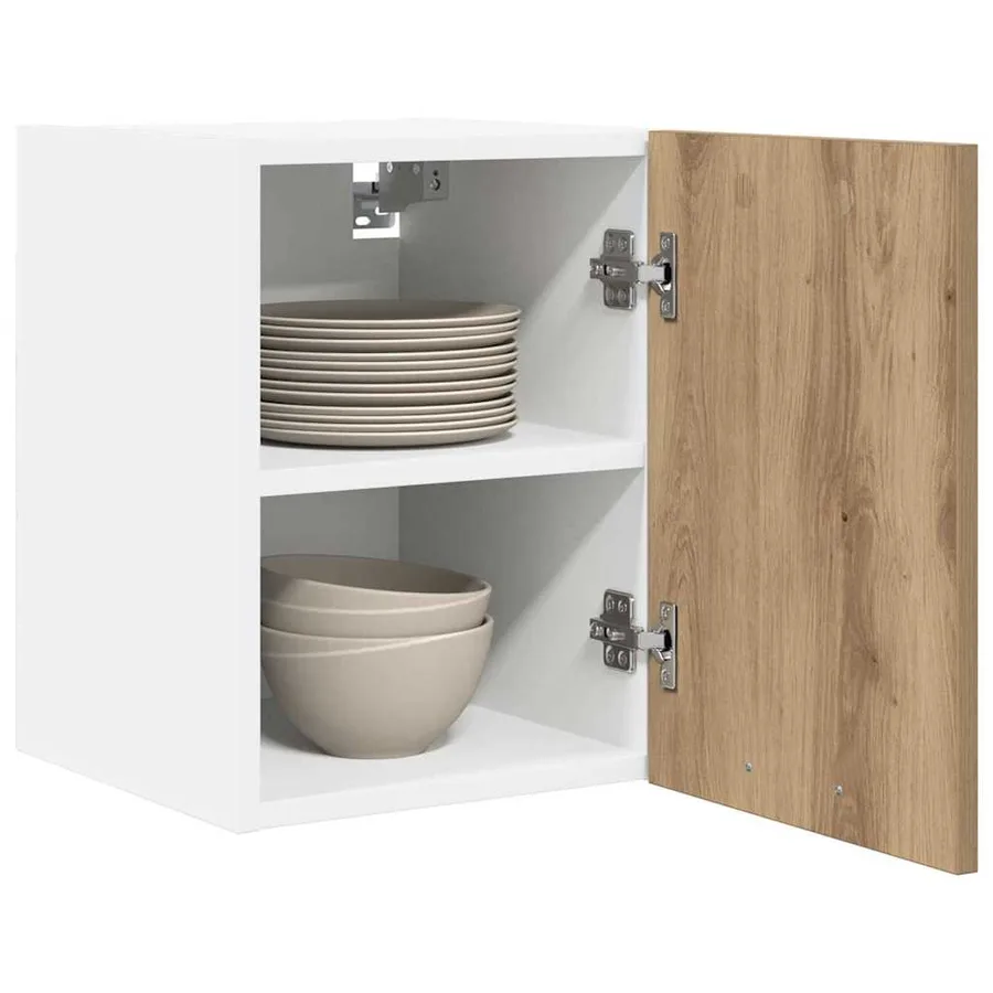 Armoire suspendue 2 pcs Chêne Artisan et Blanc 30 x 31 x 40 cm - 3