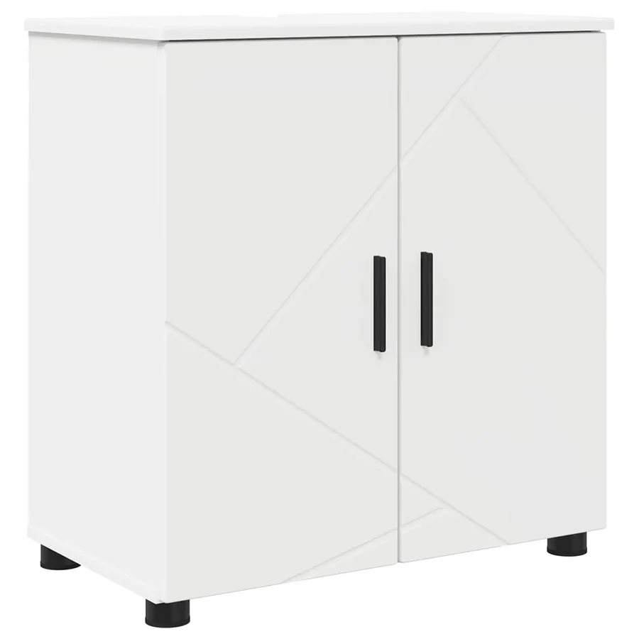 Ensemble de mobilier de salle de bain avec tiroir 5 pcs Blanc - 6
