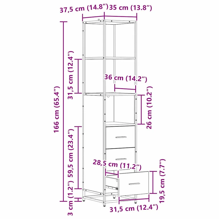 Ensemble de mobilier de salle de bain 3 pcs Chêne noir - 13
