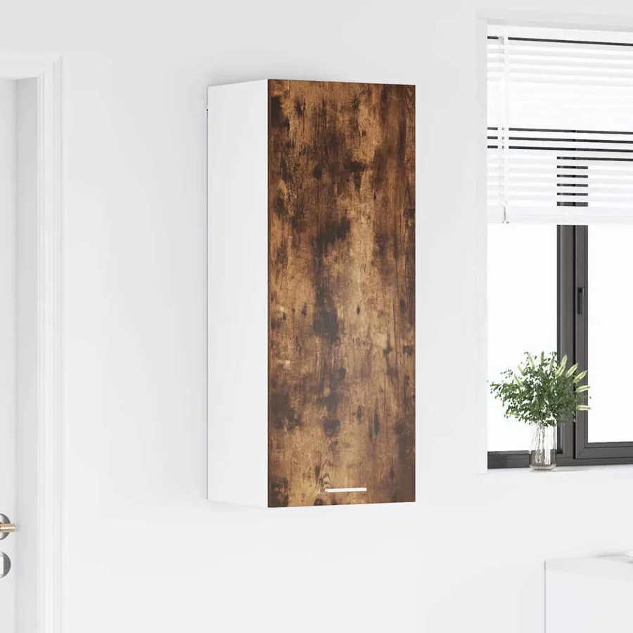 Armoire suspendue Chêne fumé 40 x 31 x 100 cm Bois d'ingénierie - 4