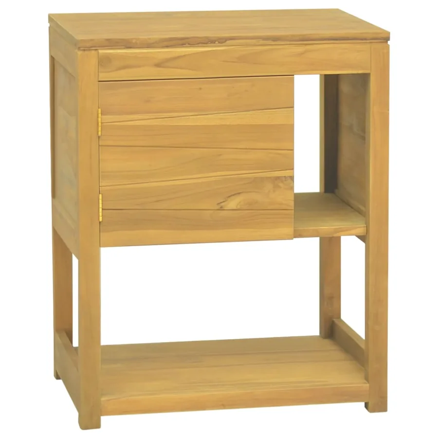 Armoire de salle de bain 60x40x75 cm bois de teck solide