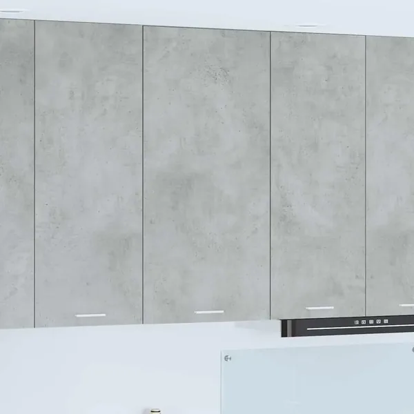 Armoire suspendue Gris béton et Blanc 50 x 31 x 100 cm