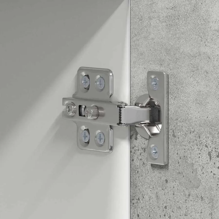 Armoire suspendue Gris béton et Blanc 50 x 31 x 100 cm - 9
