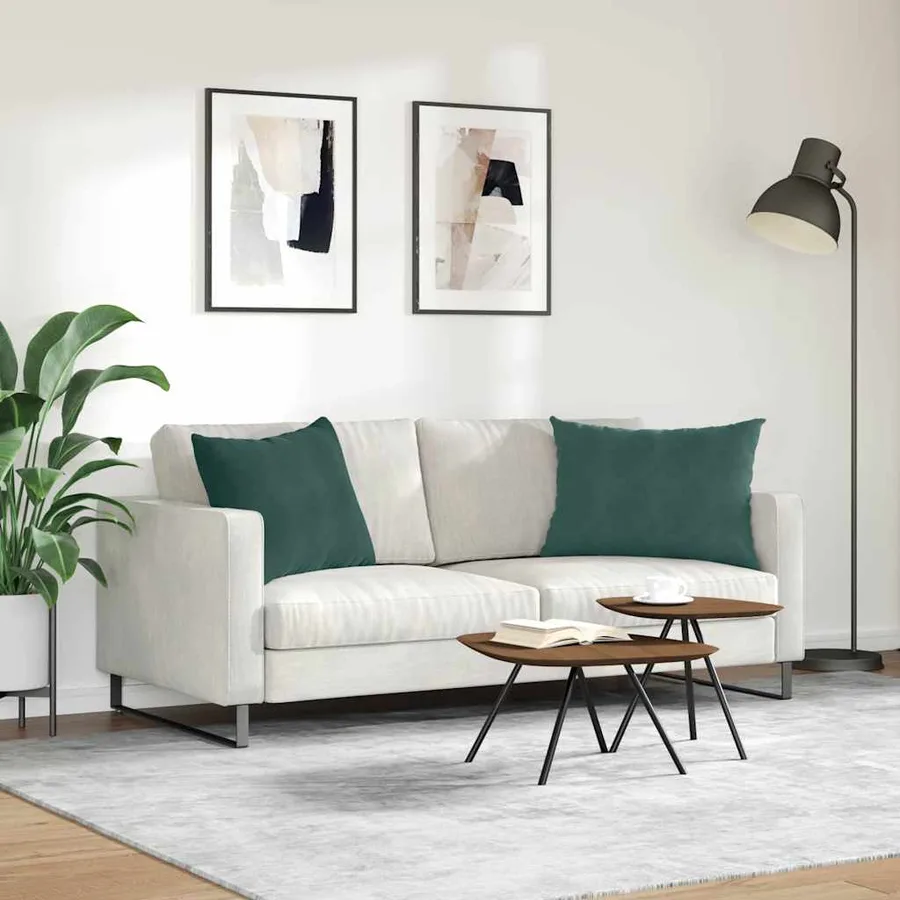 Coussins de canapé 2 pcs Vert foncé 70 x 50 cm - 4