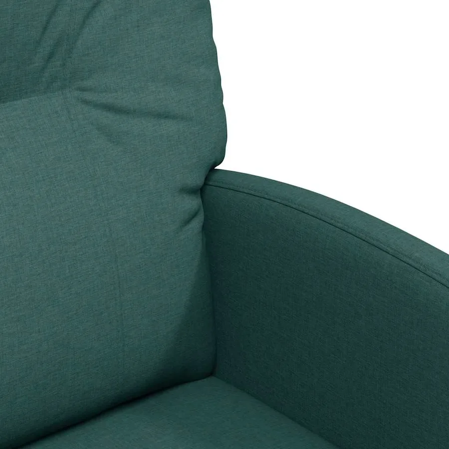 Chaises de Salle à Manger avec Roues 2 pcs Vert foncé tissu - 7