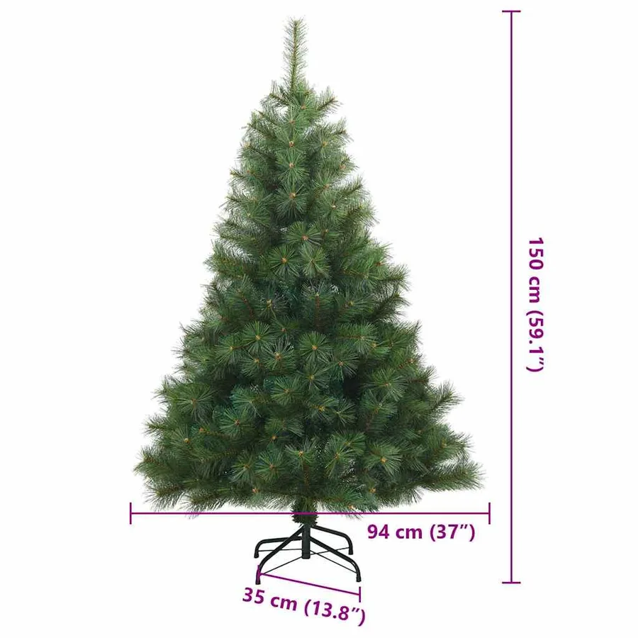 Sapin de Noël Artificiel à Branches Articulées Vert 150 cm - 9