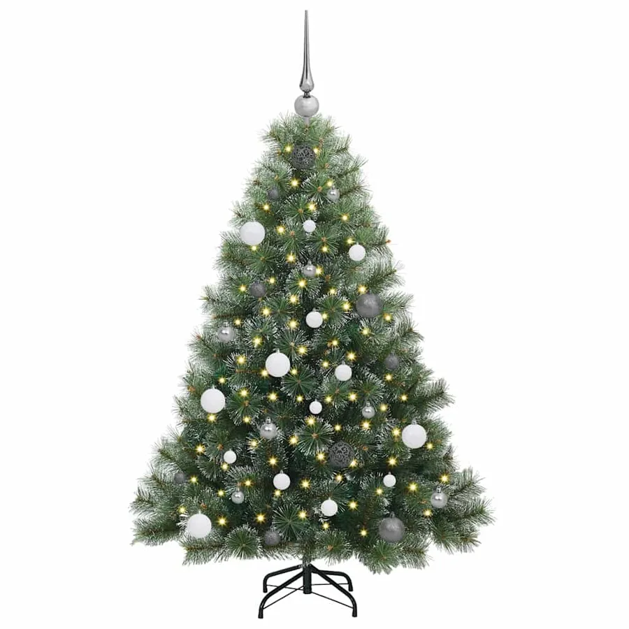 Sapin de Noël artificiel avec 150 LED Vert 150 cm PE et PVC - 3