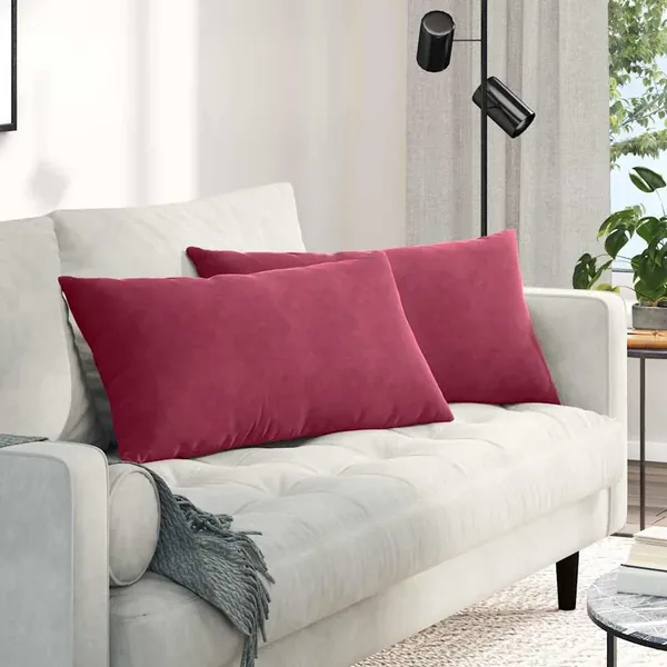 Coussins de canapé 2 pcs Bordeaux 80 x 40 cm