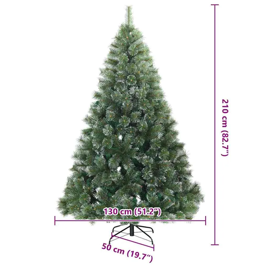 Sapin de Noël artificiel avec 300 LED Vert 210 cm PE et PVC - 20