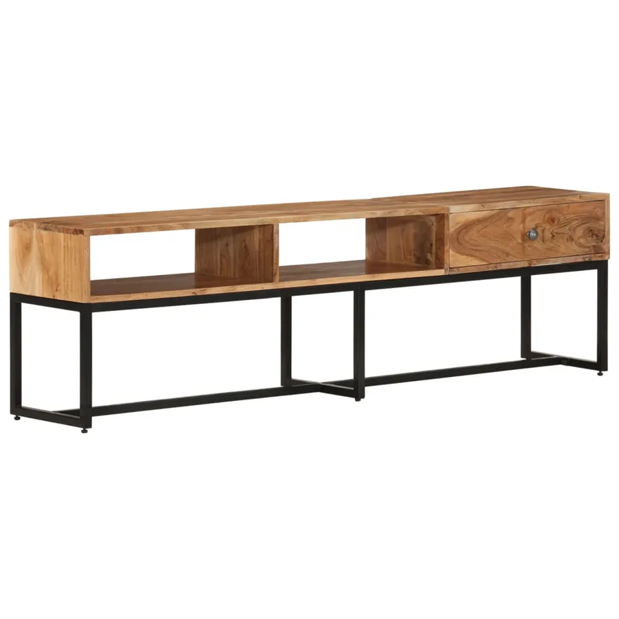 Meuble TV 160x30x45 cm Bois d'acacia massif - 10