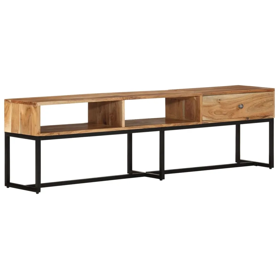 Meuble TV 160x30x45 cm Bois d'acacia massif - 12