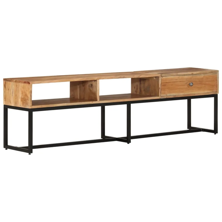 Meuble TV 160x30x45 cm Bois d'acacia massif - 9
