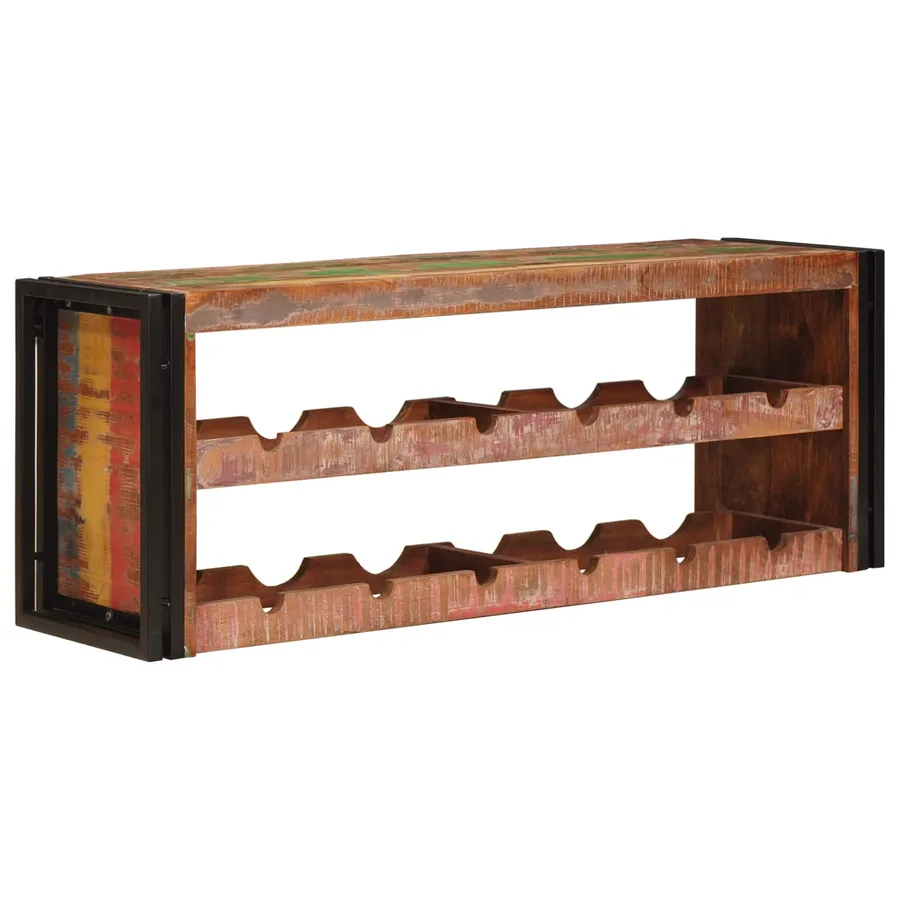 Étagère à vin Marron 120 x 45 x 33 cm Bois récupéré massif - 2