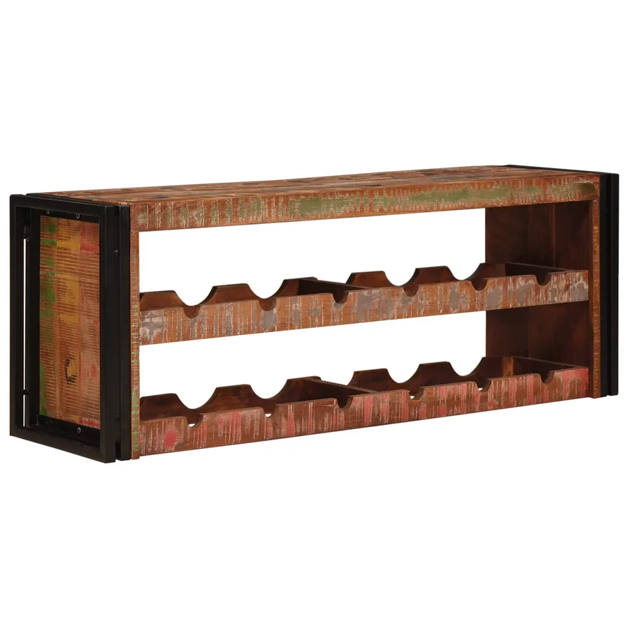 Étagère à vin Marron 120 x 45 x 33 cm Bois récupéré massif - 3