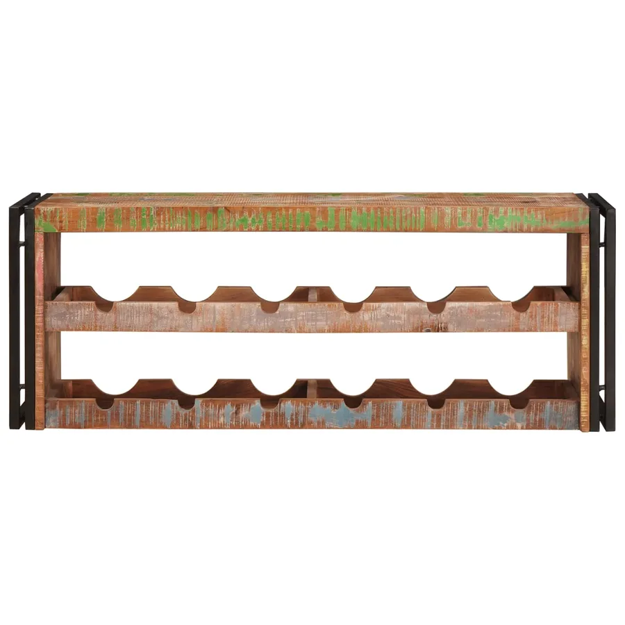 Étagère à vin Marron 120 x 45 x 33 cm Bois récupéré massif - 4