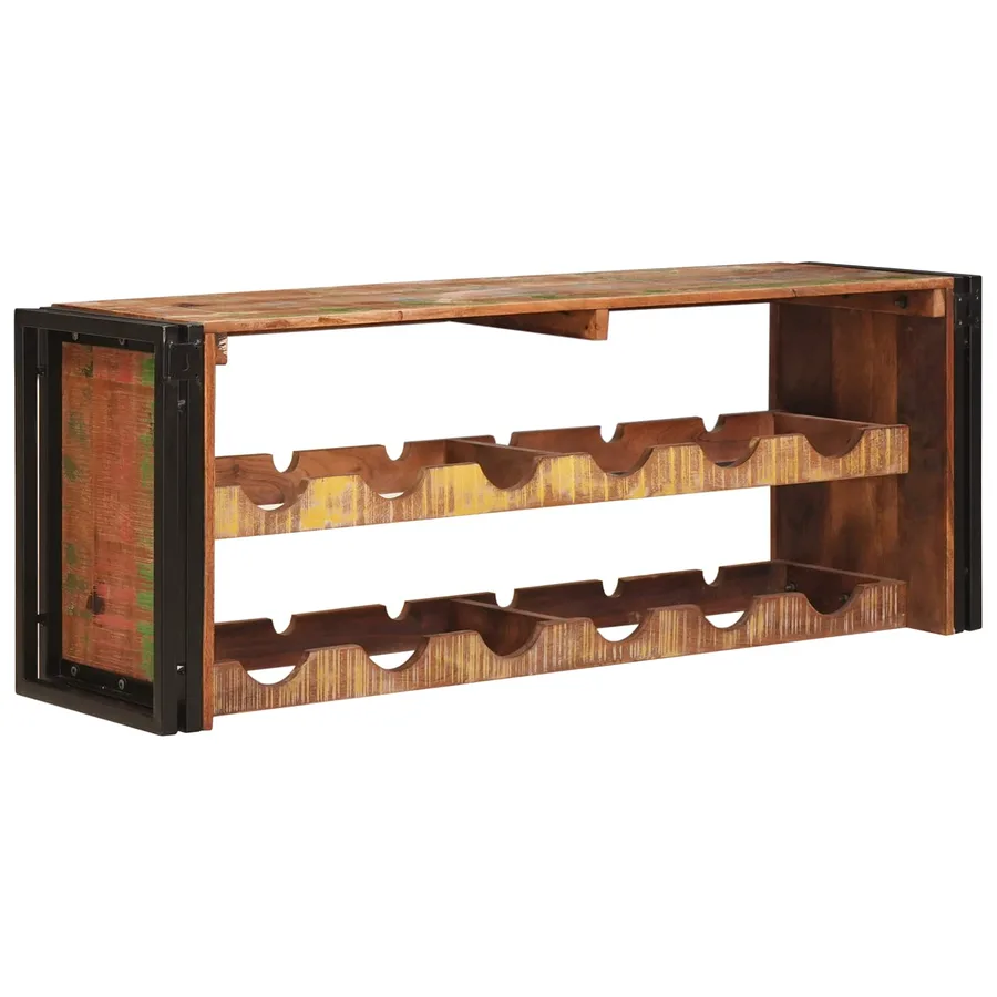 Étagère à vin Marron 120 x 45 x 33 cm Bois récupéré massif - 6