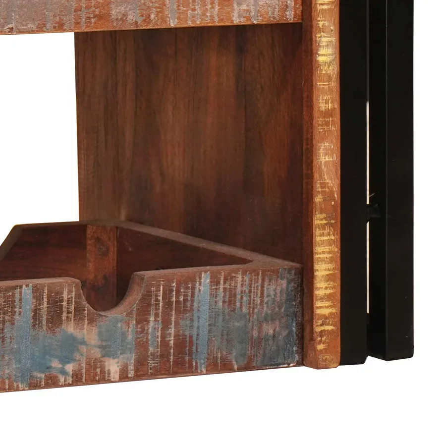 Étagère à vin Marron 120 x 45 x 33 cm Bois récupéré massif - 9