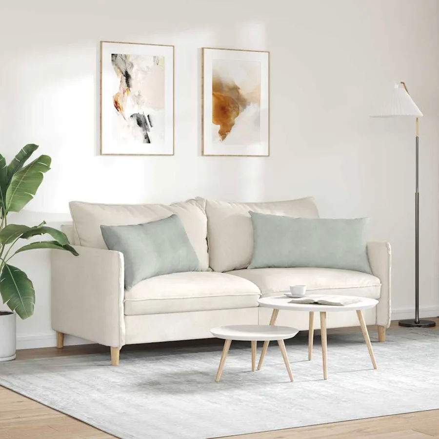 Coussins de canapé 2 pcs Gris clair 80 x 40 cm - 4