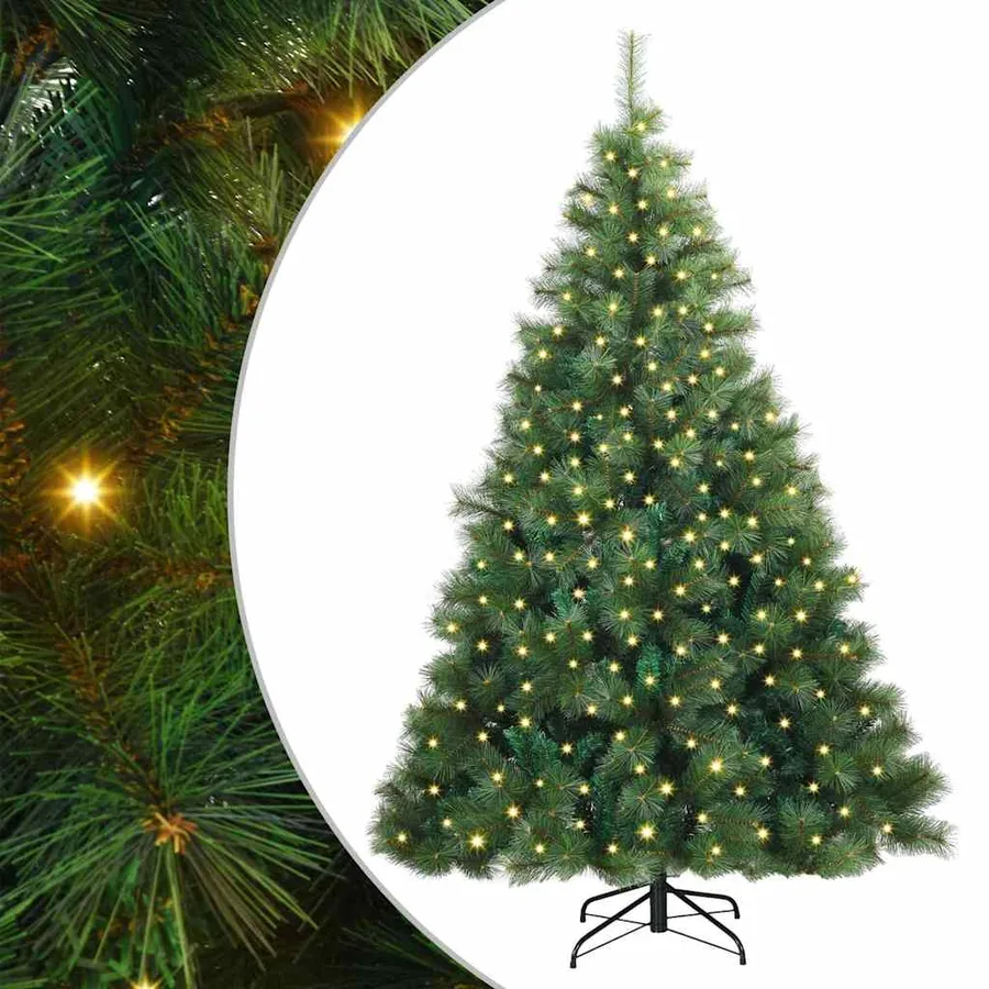 Sapin de Noël artificiel avec 300 LED Vert 180 cm PE et PVC - 2