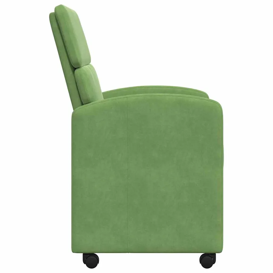Chaises de Salle à Manger avec Roues 2 pcs Vert clair Velours - 5
