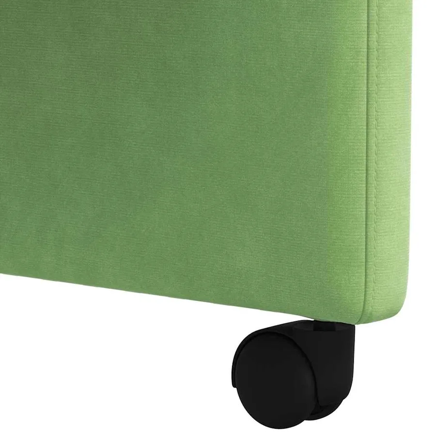 Chaises de Salle à Manger avec Roues 2 pcs Vert clair Velours - 9