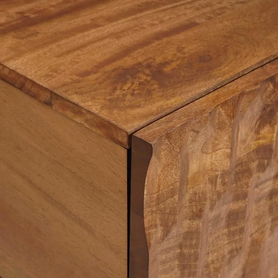 Meuble TV avec tiroir Finition Acacia Brun 105 x 33 x 46 cm - 6