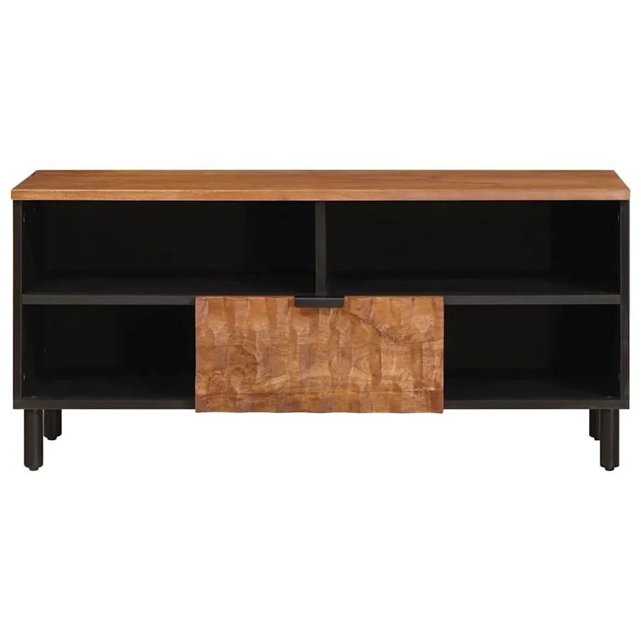 Meuble TV avec tiroir Finition Acacia Brun 100 x 33 x 46 cm - 3