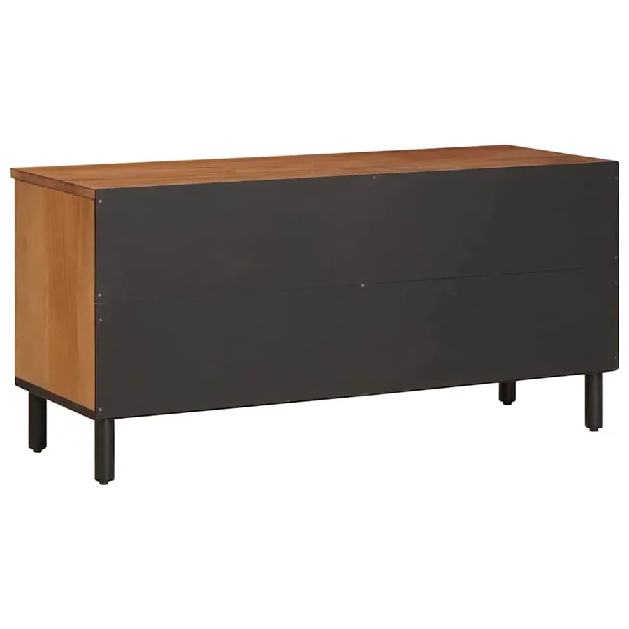 Meuble TV avec tiroir Finition Acacia Brun 100 x 33 x 46 cm - 5
