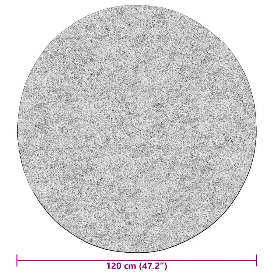 Tapis lavable antidérapant φ120 cm beige clair - 5