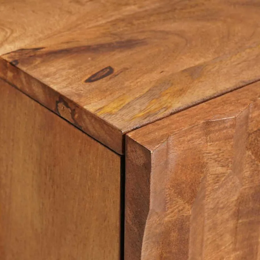 Cabinet de chevet Marron 40 x 33 x 46 cm Bois de mangue massif - 6