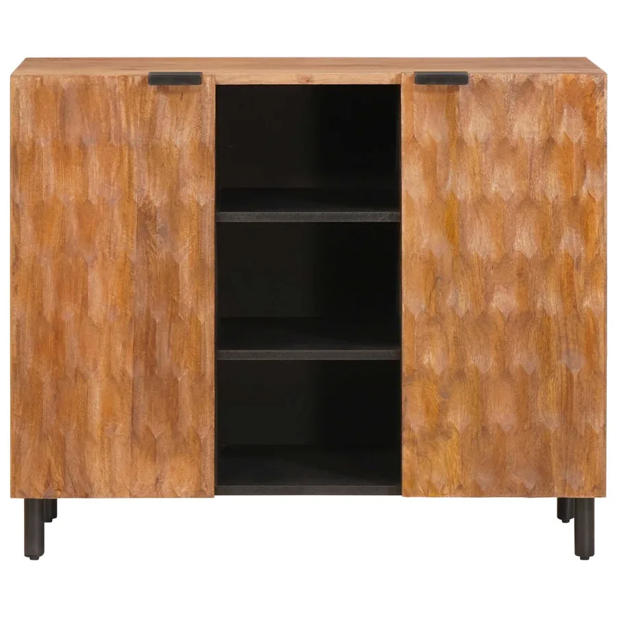 Buffet avec étagère Finition Acacia Brun 90 x 33 x 75 cm - 3