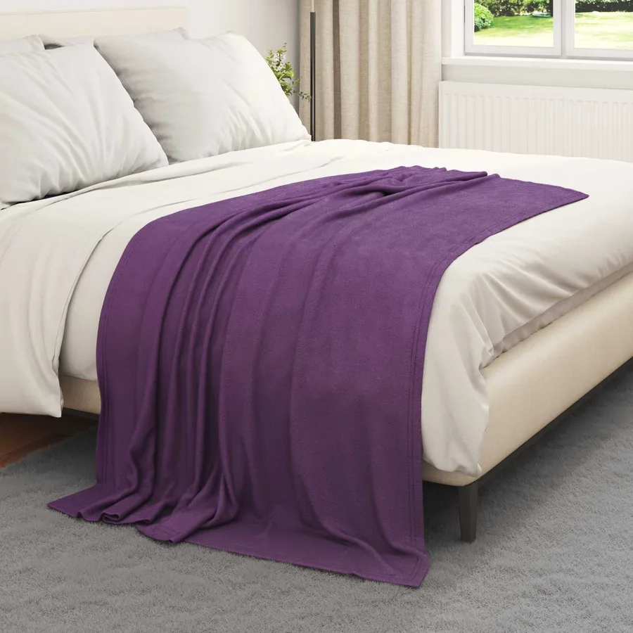 Couvertures à jeter 24 pcs Violet 170 x 130 cm Toison - 3