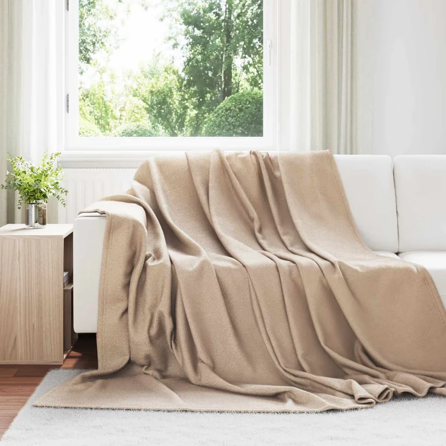 Couvertures à jeter 24 pcs Camel 270 x 240 cm Toison