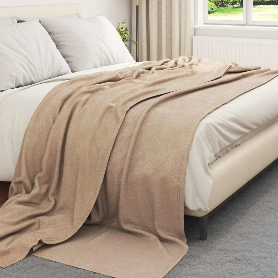 Couvertures à jeter 24 pcs Camel 270 x 240 cm Toison - 3