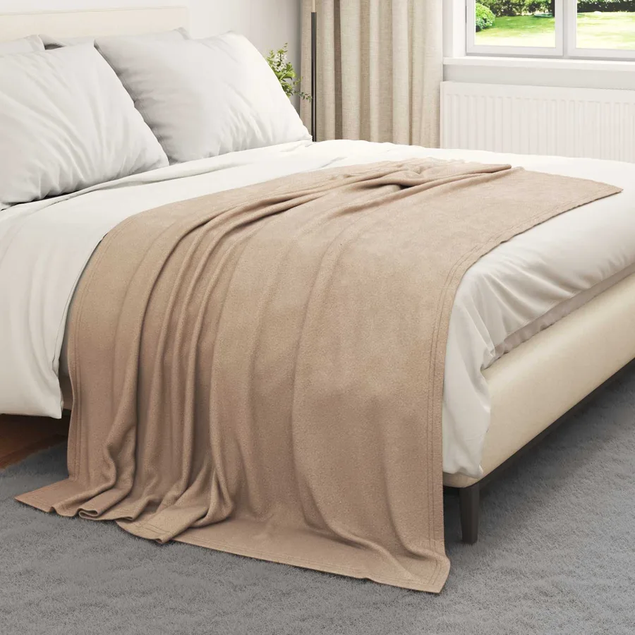Jeté Camel 200 x 150 cm Toison - 3
