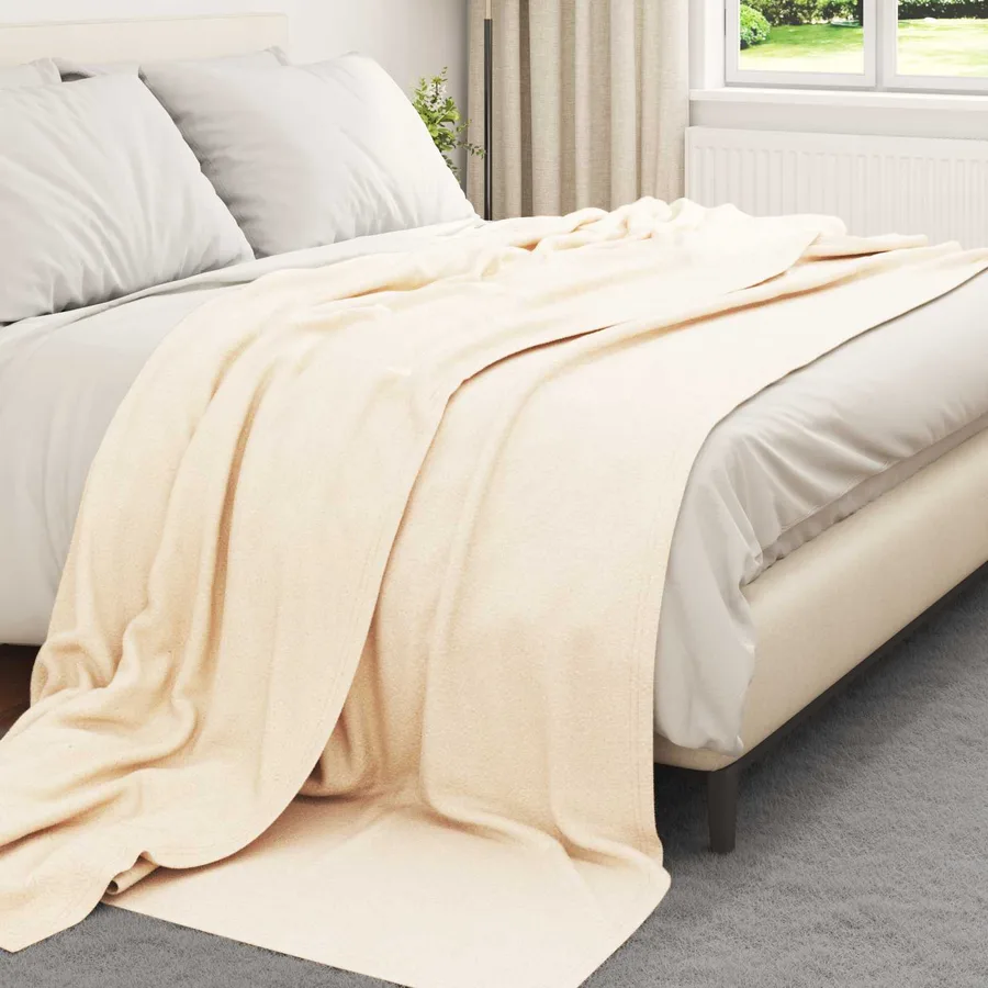 Couvertures à jeter 24 pcs Crème 240 x 220 cm Toison - 3