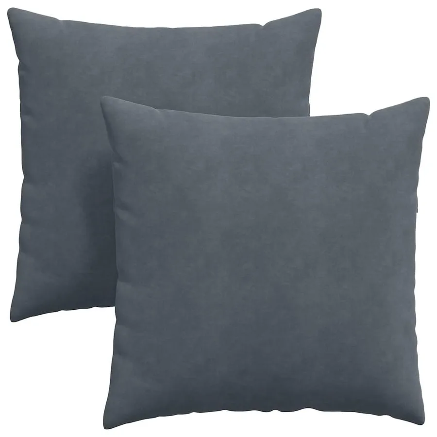 Coussins de canapé 2 pcs Gris foncé 80 x 80 cm - 2