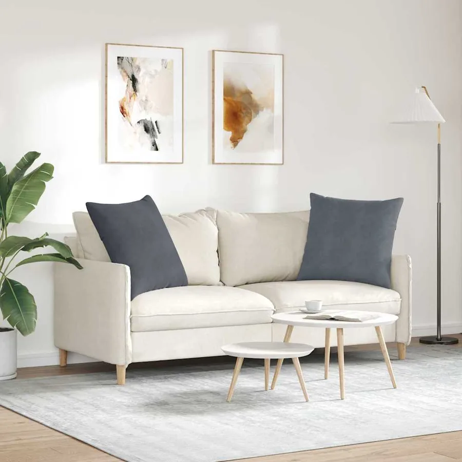 Coussins de canapé 2 pcs Gris foncé 80 x 80 cm - 4