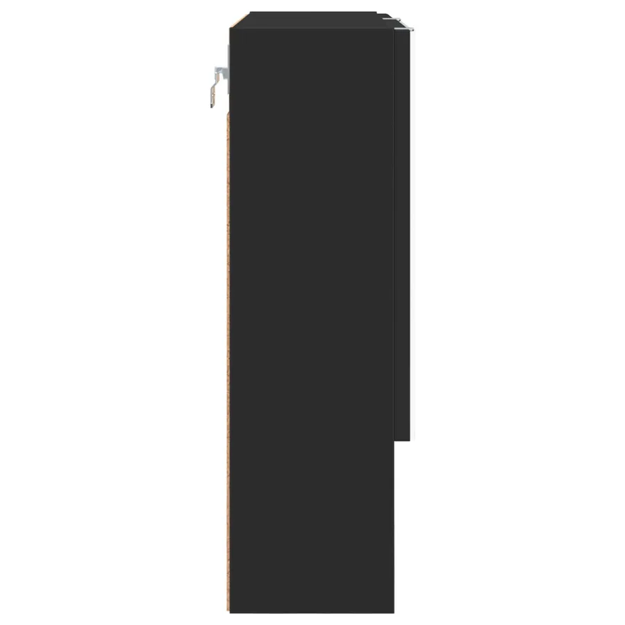 Armoire Miroir Noir 59 x 17 x 55 cm Bois d'ingénierie - 7