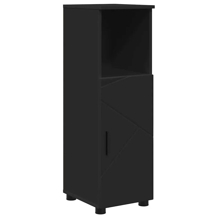 Ensemble de mobilier de salle de bain Montage mural 4 pcs Noir - 7
