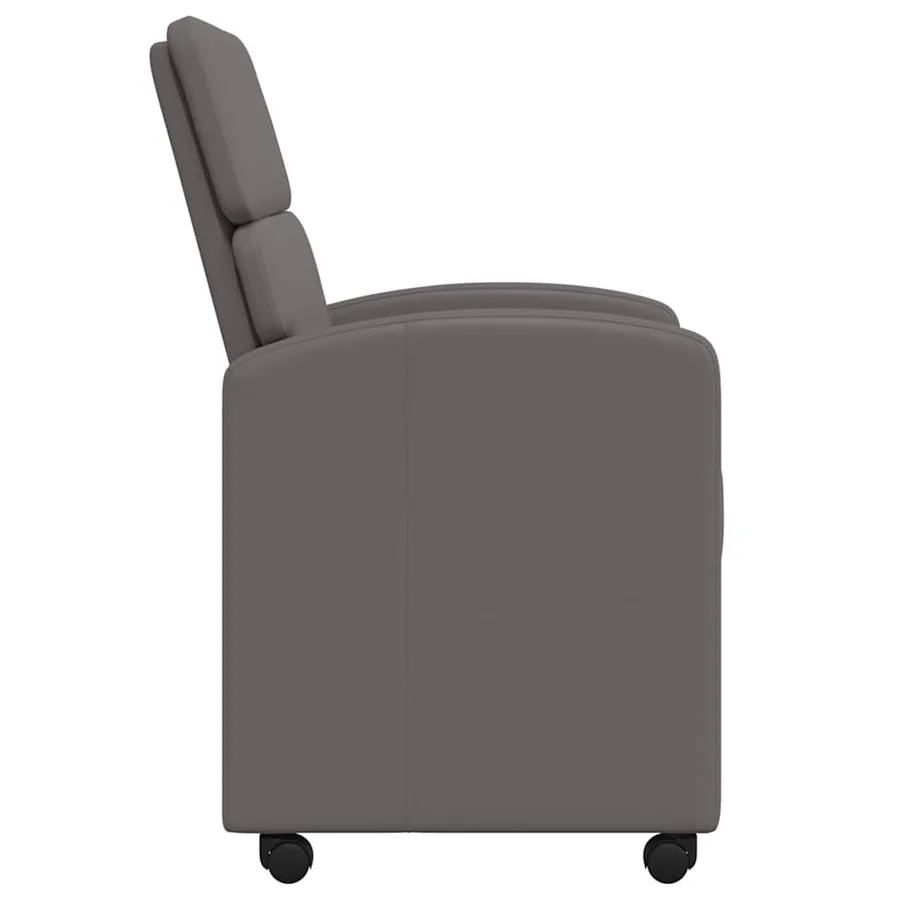 Chaises de Salle à Manger avec Roues 2 pcs Gris 58 x 65 x 98 cm - 5